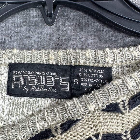 Vintage 80’s Fringe Patchwork Answers by Riddles Short Sleeve Small - Picture 3 of 5